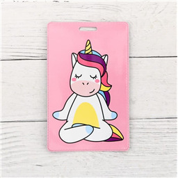 Чехол для бейджа и карточек «Единорог спокойствие»