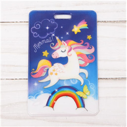 Чехол для бейджа и карточек «Мечтай!» (единорог)