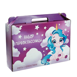 Коробка Набор первоклассницы. Единорог, без наполнения   4475444