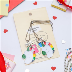 Кулон Неразлучники единороги, цветной