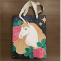 пакет подарочный бумажный единорог
