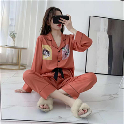 Пижама шелковая с длинным рукавом