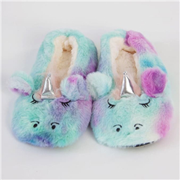 Плюшевые тапочки Единорог