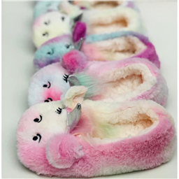 Плюшевые тапочки Единорожка детские