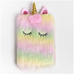 Плюшевый ежедневник Единорог, 80 листов, A5   4382410