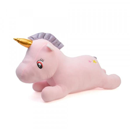 Звездный розовый единорог с золотым рогом